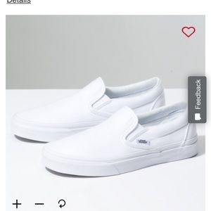 Vans Classic White Slip Ons